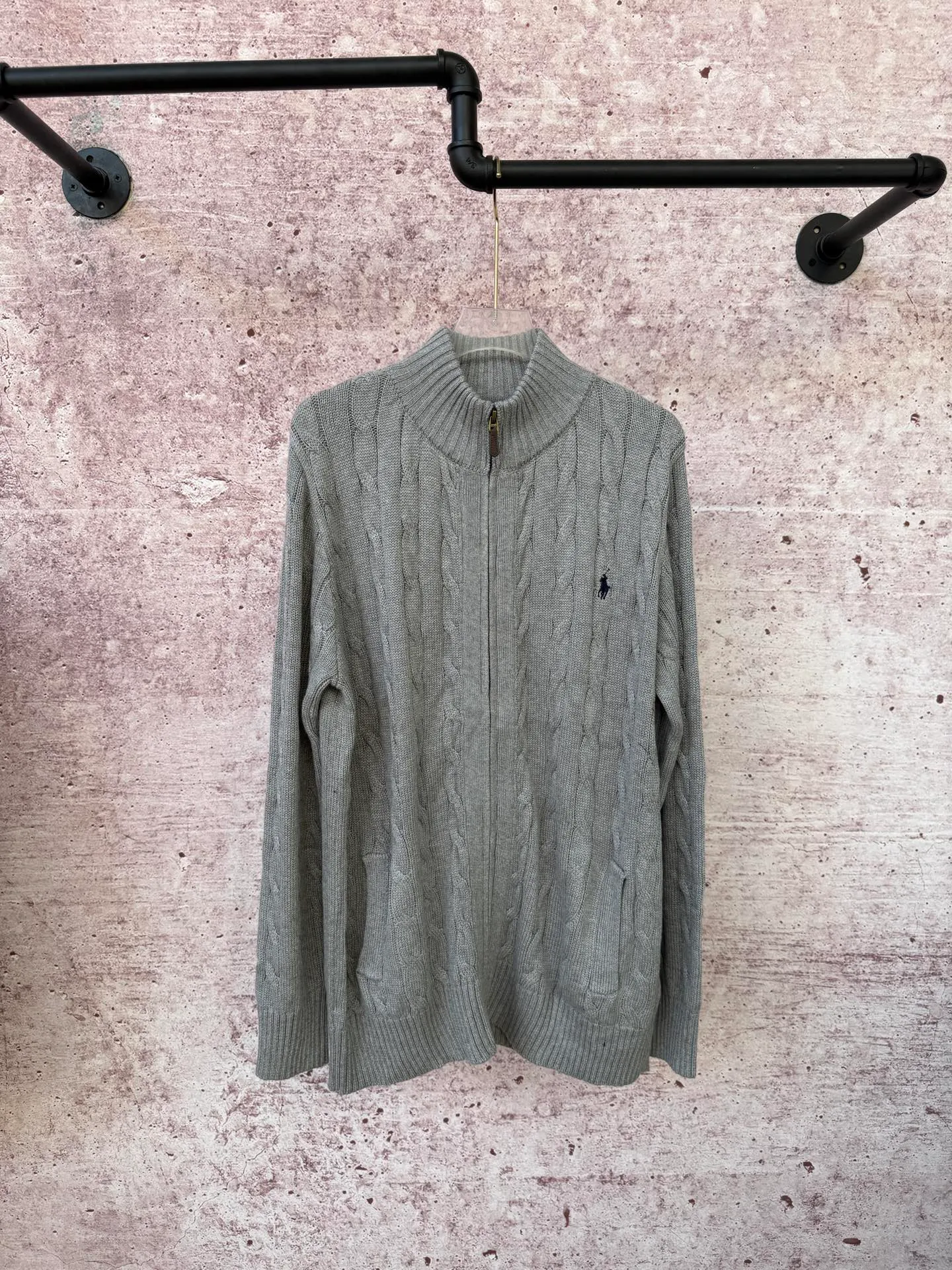 P260 Ralph Lauren's new autumn full-zip sweater jacket, the same style for men and women, can be worn as an inner layer or as a jacket, original pure cotton washed yarn, customized hardware accessories, original exquisite pony logo embroidery, fine workmanship, recommended hot product
